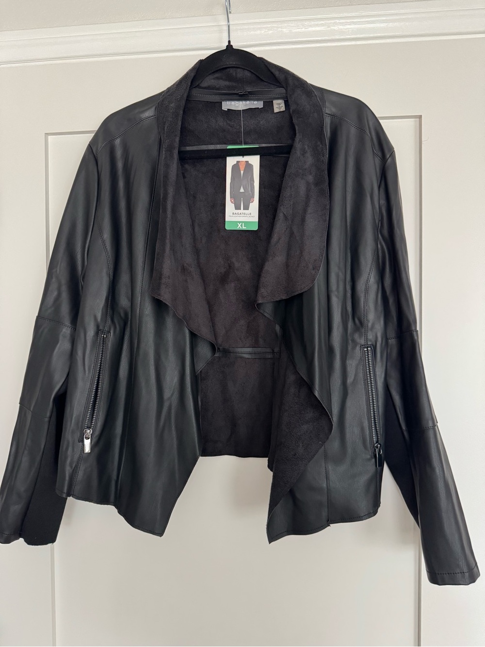 Bagatelle Faux Leather Moto Jacket | Size XL